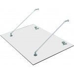HOMCOM skleněná stříška s baldachýnem tvrzené sklo nerezová ocel 304 čiré sklo 3 velikosti 150x90 cm M – Hledejceny.cz
