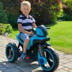 Baby Mix elektrická motorka tříkolová Police modrá – Hledejceny.cz