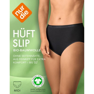 Nur Die NUR DIE COTTON MIDISLIP ND812050 černá – Zboží Dáma