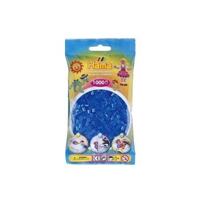 HAMA Průhledné modré korálky - 1000 ks MIDI – Zboží Mobilmania
