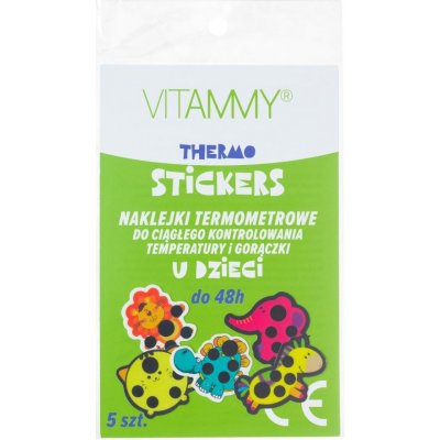 VITAMMY THERMO STICKERS Nálepky s teploměrem na nepřetržité měření teploty, 1x5ks