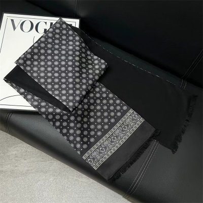 Hřejivá pánská hedvábná šála černá – Zboží Dáma