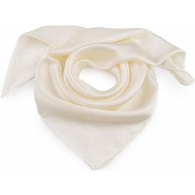 Prima-obchod saténový šátek jednobarevný 1 krémová světlá – Zboží Dáma
