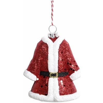 Chic Antique Vánoční ozdoba Santa Suit červená barva plast – Zboží Dáma
