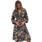 Těhotenský a kojicí župan s mandalami lehký bavlněný model do porodnice 1G0721 béžová – Zboží Dáma