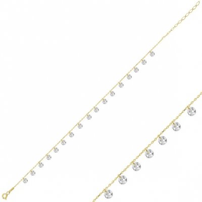 Olivie stříbrný řetízek na nohu gold 5804 – Sleviste.cz