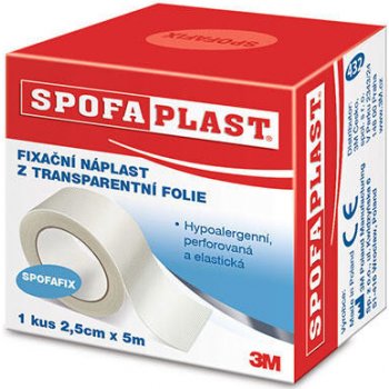 3M Spofaplast 432 fix transp 5 m x 25 mm od 49 Kč - Heureka.cz