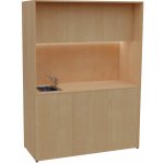 KUCH - CUBE PLUS 3 kuchyňka, vybavení - dřez + baterie, 2000x1480x600 mm, LED osvětlení, dvířka, javor horský – Hledejceny.cz