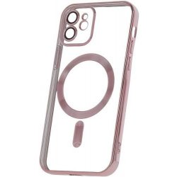Pouzdro CPA Silikonové TPU Mag Color Chrome iPhone 12 Pro růžovo zlaté
