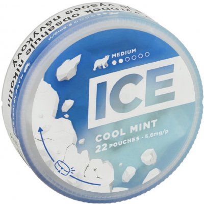 Ice nikotinové sáčky Cool Mint 5,6 mg 22 sáčků – Sleviste.cz
