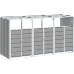 vidaXL Box na 3 popelnice 216 x 81 x 115 cm ocel šedý – Zboží Dáma