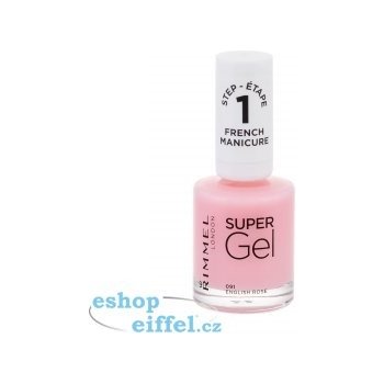 Rimmel London Super Gel French Manicure lak na nehty 091 English Rose 12 ml