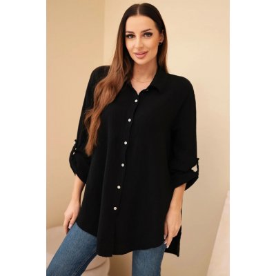 Kesi bavlněná mušelínová košile Daisy 65622 Černá – Sleviste.cz