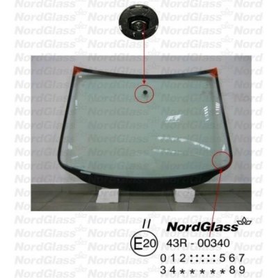 NordGlass Čelní sklo - zelené [01/00-] ASNG 3550AGNV2P – Hledejceny.cz
