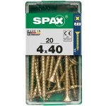 Spax Uni vrut zápust.hlava PZ/Z2 4CUT a plným závitem Yellox 4 x 40 mm 20 ks – Hledejceny.cz