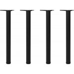 vidaXL 242148 4 stolové nohy 710 mm Černá – Zbozi.Blesk.cz