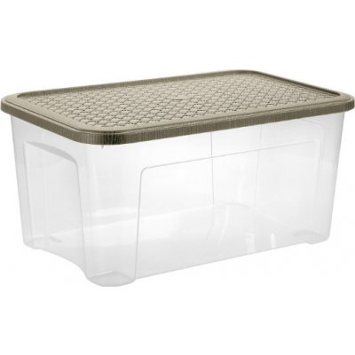 Tontarelli Box ARIANNA 43 l s víkem ,transparent/šedohnědá 8034182A75 – Hledejceny.cz