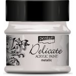 Pentart Akrylová barva delikátní metalická 50 ml STŘÍBRNÁ – Zboží Dáma