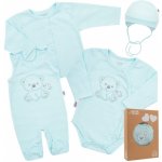 New Baby Kojenecká soupravička do porodnice Sweet Bear modrá Modrá – Zboží Dáma