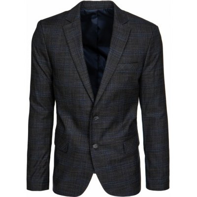 Šedé sako s modrým kostkovaným vzorem – Sleviste.cz
