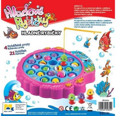 MAC TOYS Hra Hladové rybičky sada Chytání rybiček set se čtyřmi pruty – Sleviste.cz