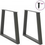 Omaxi 957352 Nohy k jídelnímu stolu ve tvaru V 2 ks antracitové 70 x 72-73,3 cm ocel – Zboží Dáma