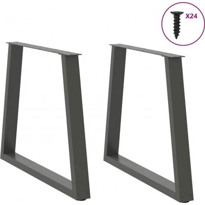 Omaxi 957352 Nohy k jídelnímu stolu ve tvaru V 2 ks antracitové 70 x 72-73,3 cm ocel – Zboží Dáma