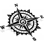 E-cut.cz Samolepka Kompas rozměry 15x15 cm – Sleviste.cz