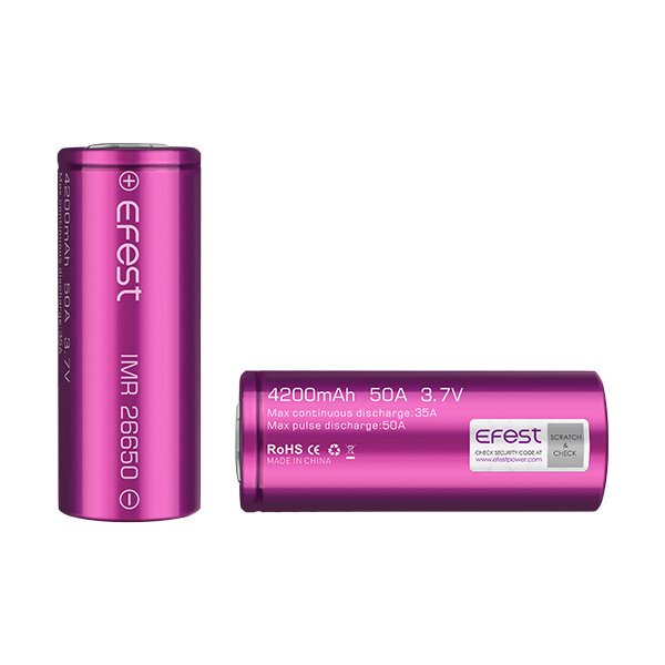 Baterie do e-cigaret Efest IMR 26650 35A 4200 mAh