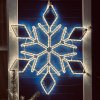 Vánoční osvětlení DECOLED LED světelná vločka závěsná 100 cm teple bílá