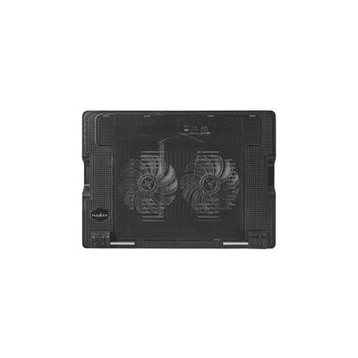 Chladicí podložka Nedis NBCR200BK Chladicí podložka, pod notebook, do 18", ventilátor 140mm, 2x USB, plast/ kov, černá NBCR200BK – Zboží Mobilmania