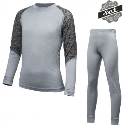 Sensor Merino Impress Set dětský triko dl.rukáv + spodky šedá/maori – Zboží Mobilmania