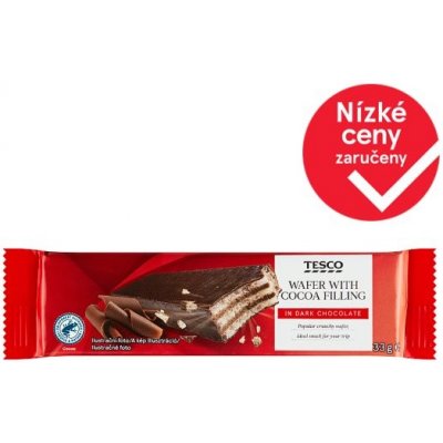 Tesco Oplatka s kakaovou náplní v čokoládě 33 g