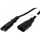 PremiumCord Kabel síťový prodlužovací IEC 60320 C7>C8 230V 2m kpso2