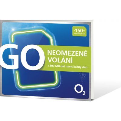 Předplacená SIM karta O2 s kreditem 150 Kč, neomezené volání + 300 MB za 25 Kč/den – Zboží Mobilmania