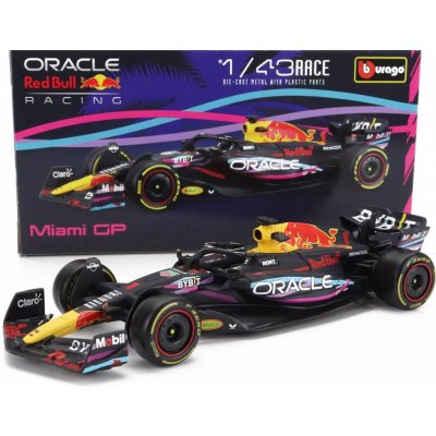 Bburago Red bull F1 Rb19 Team Oracle Red Bull Racing N 1 World Champion Winner Miami Gp 2023 Max Verstappen Matt Blue 1:43 – Zboží Dáma