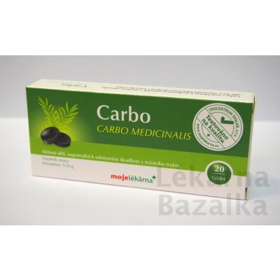 Moje lékárna Carbo Medicinalis 300 mg 20 tablet – Hledejceny.cz