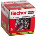Fischer DUOPOWER 10x50 mm (balení 50 ks) - univerzální uzlovací hmoždinky – Sleviste.cz