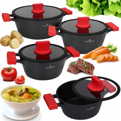 Zwieger Sada hrnců Obsidian hliníková 6 ks na indukci do trouby – Hledejceny.cz