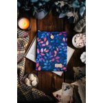 Látkový obal na knihy booksleeve Modrorůžové listy – Zboží Dáma