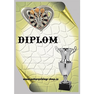 VIZINGR Šipky diplom A4 č.1 Šipky č.1 BEZ TEXTU – Hledejceny.cz