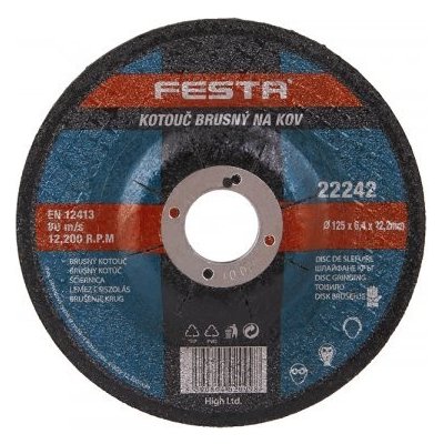 Festa Kotouč brusný 125 x 6,4 mm 122242 – Zboží Dáma