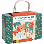 Petit Collage Kreativní kufřík zelený Dopisní souprava se zvířátky – Zboží Dáma