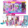 Výbavička pro panenky Barbie Prázdninový dům s nábytkem a panenkou
