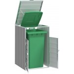 vidaXL Box na 1 popelnici 72 x 81 x 115 cm ocel šedý – Zboží Dáma