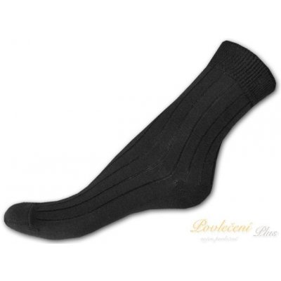 Nepon 100% bavlněné ponožky žebro černé – Zboží Mobilmania