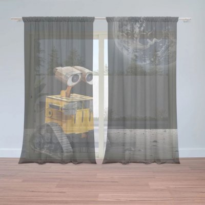 Sablio Záclony Wall-E robot Měsíc: 2ks 150x250cm – Hledejceny.cz