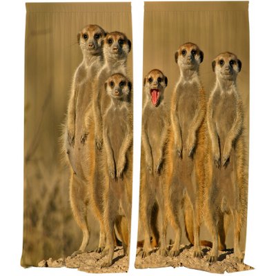 IMPAR Závěsy Surikaty (Rozměr : 140x250, Materiál: Interlock) – Hledejceny.cz