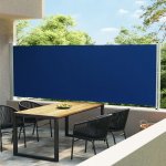 vidaXL Zatahovací boční markýza/zástěna na terasu 160x600 cm modrá – Sleviste.cz