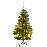 zahrada-XL Umělý sklápěcí vánoční stromek se 150 LED a koulemi 150 cm